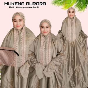 MUKENA AURORA PREMIUM BORDIR ADEM NYAMAN/ HARGA RAMAH DI KANTONG