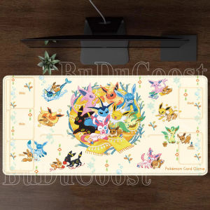 Bandai | Eevee Gia Đình Pokemon XXL Miếng Lót Chuột Kawaii Tablepad Cao Su Để Bàn Cho Game Thủ Văn Phòng Laptop Bàn Phím Máy Tính Thảm
