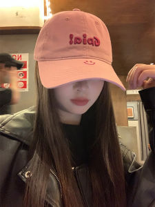 High-Quality 3D Embroidery Baseball Cap Womens Wide Brim Large Head Circumference Korean Style Simple Cute Cotton Hat