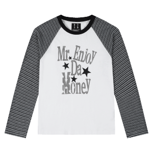 MEDM | Star Patch Striped Retro T-Shirt Casual