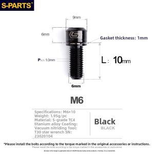 s-parts | Titanium Brake Bolt Crank Fixing Screw