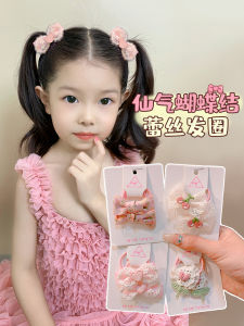 Korean Style Girls Butterfly Knot Hair Ties High Elasticity Baby Head Ropes Cute Little Girls Hair Accessories Princess