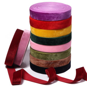 5-10Yards/Roll 6-38mm Velvet Ribbon Wedding Party Decoration Handmade Ribbon Gift Wrapping Hair Bowknot DIY Christmas Ribbon