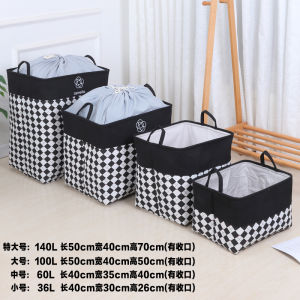 Large Capacity Portable Clothes Storage Box Bag Waterproof Moisture Proof Mold Proof Home Use Basket Nordic Style Cotton Material