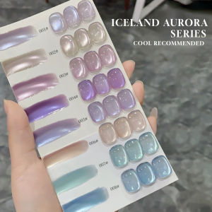 MIANEL 10ML Winter Christmas Aurora Whitening Cat Eye Gel Nail Polish 2025 New Iceland Aurora Glass Beads Cat Eye Nail Polish