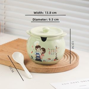 Cream Style Ceramic Heat Resistant Oil Jar
