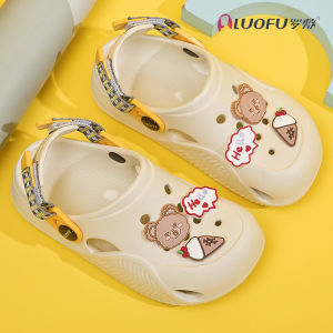 Roof Childrens Summer New Cartoon Indoor Outdoor Slippers Bathroom Anti-slip Home Slippers Hole Shoes Versatile Comfortable