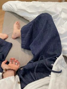 กางเกงยีนส์ทรงหลวมขากว้างเอวสูงสำหรับผู้หญิงไซส์ใหญ่ กางเกงขายาวทรงขาตรงทรงหลวมสำหรับฤดูร้อน ทรงกระบอก ทรงสลิม ทรงท่อตรง ความยาว 9 ฟุต