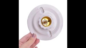 Combo 2 Đuôi Chụp Đèn Tròn Răng Vặn E27 Phù Hợp Gắn Bóng Đèn Công Suất Dưới 60W Đường Kính 11.5cm Cao 4.5cm