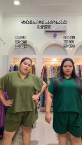 (PROMO COD) SETELAN WANITA PENDEK JUMBO CRINKEL AIRFLOW SETELAN WANITA JUMBO LENGAN PENDEK TERLARIS