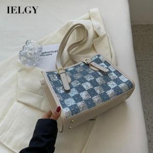 IELGY Túi Kẹp Nách Đeo Vai Vải Bố Kẻ Sọc Cho Nữ