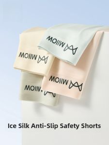 Miiow | Womens Ice Silk Cool Feeling Flat Angle Underwear Breathable Thin Non-Rolling Safety Shorts Summer Bottoms Anti-Light