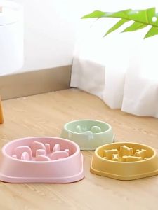 coolpet 🐶 ชามอาหารสัตว์เลี้ยง ชามช่วยลดการสำลัก ชามลดการกินไว ชามอาหารฝึกให้ทานช้าลง ชามกันมูมมาม สุนัขและแมว