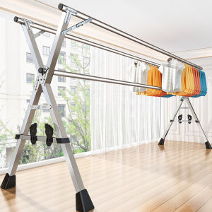 Foldable Drying Rack Stainless Steel Telescopic
