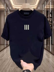 Classy Pure Cotton Short Sleeve T-Shirt Men Summer New Arrival Trendy Half-Sleeved Loose American Minimalist Crew Neck T-shirt Men