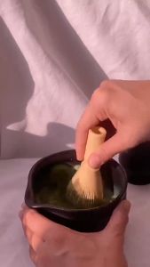 Leisure House จัดส่งทันทีแปรงเรซิ่น Matcha Whisk Chasen สำหรับผงชาเขียวมัทฉะ ที่ปัดแป้งแบบใช้ซ้ำ