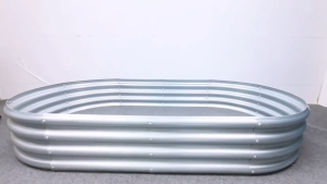 Galvanized Raised Garden Pot or Bed Premium Oval 180cm x 90cm X 29Cm