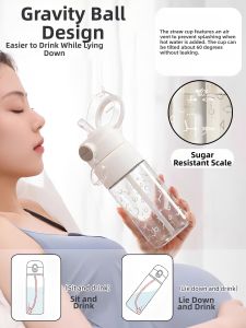 XIAOCHUSHU | Maternity Lying Position Drinking Straw Cup