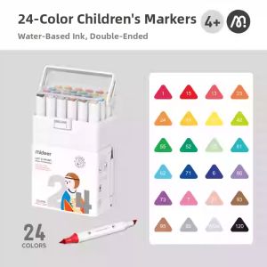 MiDeer | Child-friendly Dual-Tip Washable Quick-Dry Soft-Tipped Marker Pens