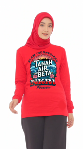 KAOS LENGAN PANJANG RIB WANITA KAOS TANGAN PANJANG MOTIF TANAH AIR BETA