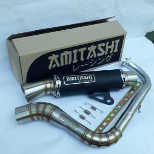 knalpot fulsistem samlong amitashi black series coating stainles leher kobra jengat beat mio scoopy vario aerox nmax