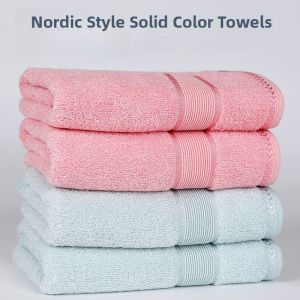 4-Pack Bamboo Charcoal Towels Absorbent Face Washcloths Nordic Style Solid Color Home Use Towels by Bamboo Love