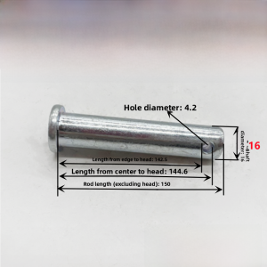 Galvanized Flat Head round Shaft Pin with Hole through Open Pin Positioning Pin M6 M8 M10 M12 Hardware Fasteners Shanghai China