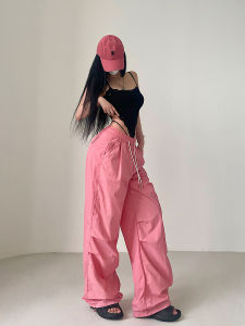 Phong Cách Mỹ Cay Bé Gái Cao Vòng Eo Dây Rút Vòng Bít Mỏng Khô Nhanh Thoải Mái Quần Hộp Nữ Chống Nắng Mùa Hè Quần