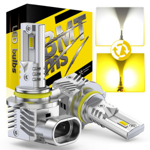 ไฟตัดหมอก LED BMTxms 2 ชิ้น รุ่น H11 H10 HB4 HB3 สีคู่แบบสลับได้ H8 9145 9005 9006 ไฟ DRL สำหรับรถยนต์ Toyota Honda Dodge GMC Smart