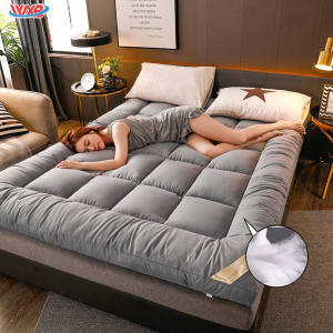 CHT ท็อปเปอร์ 3.5ฟุต 5ฟุต 6ฟุต หลังเย็บหนา6นิ้ว (ถึงมือลูกค้า 2-3นิ้ว) ใยขนห่านเทียม4ชั้นหนานุ่ม ผ้าคัตตอล100%นุ่มไม่ระคายเคือง