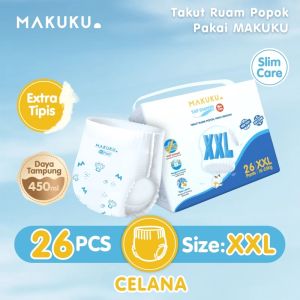 1 PACK MAKUKU SAP Diapers Slim Care Pants XXL Popok Bayi Tipis