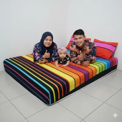 KASUR BUSA MUAT 3 ORANG BERKUALITAS D26 SUPER AWET ANTI KEMPES UKURAN P180xL140xT10 cm