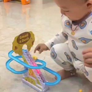 Childrens Electronic Educational Toy Duck Penguin Climbing Stairs Track Toy