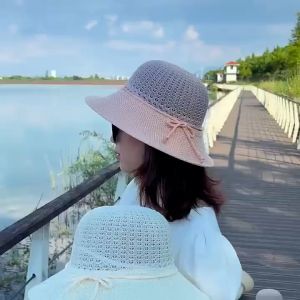 【Hania】Fashion Women Hats Breathable Sunshade Wide Brim Straw Hat