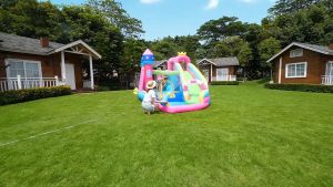 Water Slide Park Swimming Pool Children Play Center Playground Gelongsor Air Kolam Mainan Lompat Budak 83002 皇冠城堡乐园水池