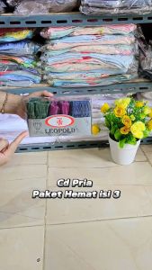 Celana Dalam Pria Murah Leopold | Cd Cowok Bahan Katun Karet Kerut
