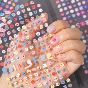 Stickers Punk | Cute Cartoon Emoji Stickers for Nail Art and Handwritten Diary