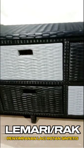 Lemari Rak Rotan Sintetis 6 Laci & Buffet Meja TV 43 Inci: Desain Ruang Tamu Minimalis Modern Terbaru