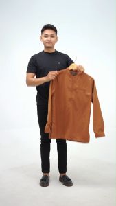 BROGUY Kemeja Koko Pria Dewasa Lengan Panjang Ziyad