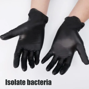 100PCS Housework Strong Black Disposable Nitrile Gloves PVC Latex Free AntiStatic Garden Pet Care Tattoo Work Oil-proof Gloves