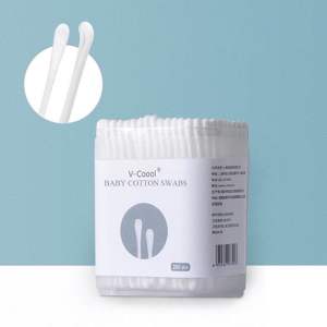 Tăm Bông Cho Bé Sơ Sinh Bông Tự Nhiên Đầu Nhỏ Mềm Mịn Lõi Giấy Thân Thiện Chống Đâm Sâu Vệ Sinh Tai Mũi Rốn An Toàn