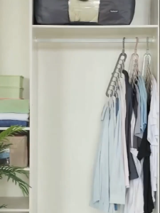 Penyangkut Baju Pelbagai Fungsi Multi-function Clothes Hanger Folding Magic Wardrobe Drying Clothes Home Storage 多功能衣架