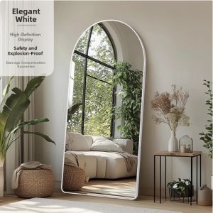 High-Definition Full-Body Mirror for Hanging and Free-standing Use