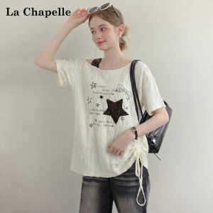 La Chapelle | Slim Fit Off-Shoulder Cartoon Print T-Shirt