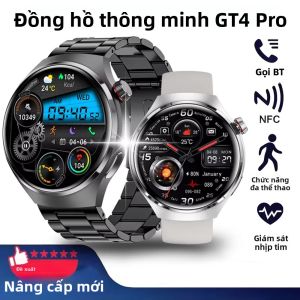 Đồng Hồ Thông Minh LAXASFIT GT4 Pro Màn Hình AMOLED 1.52 HD Màn Hình Đo Nhịp Tim NFC Cuộc Gọi Bluetooth Theo Dõi Thể Dục Thể Thao Dành Cho Nam Giới