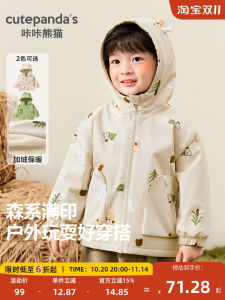 Warm Fleece Lined Hooded Baby Jacket Boys Girls Childrens Coat Stylish New Winter Clothes Autumn Spring Cotton Padded Outfit