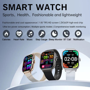 New SmartWatch 1.83" Big Color Screen Full Touch Custom Dial Smart Watch Bluetooth Call Smart Watch Women Men Digital Wristwatch