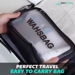 Toiletries Bag and Cosmetics Organizer for Women and Men Transparent Travel Storage Carry Pouch Wash Bag