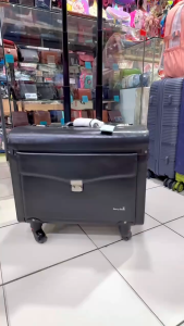 Barry Smith 4 Wheels Trolley Pilot Case Document Bag Lawyer Case Bag Easy Carry Cabin Size B111401