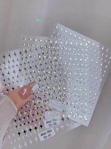 Tem Nhãn Dán Móng Tay Hình Sao Lấp Lánh KANIU 1PC Họa Tiết Dải Ngân Hà Sắc Nét Trang Trí Móng Tay Chất Liệu PET.